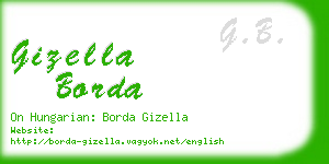 gizella borda business card